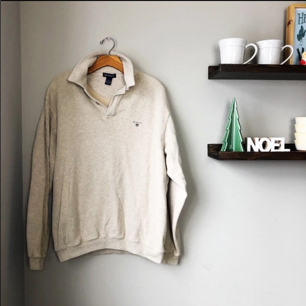 GANT | Men’s Cream Pullover Sweater